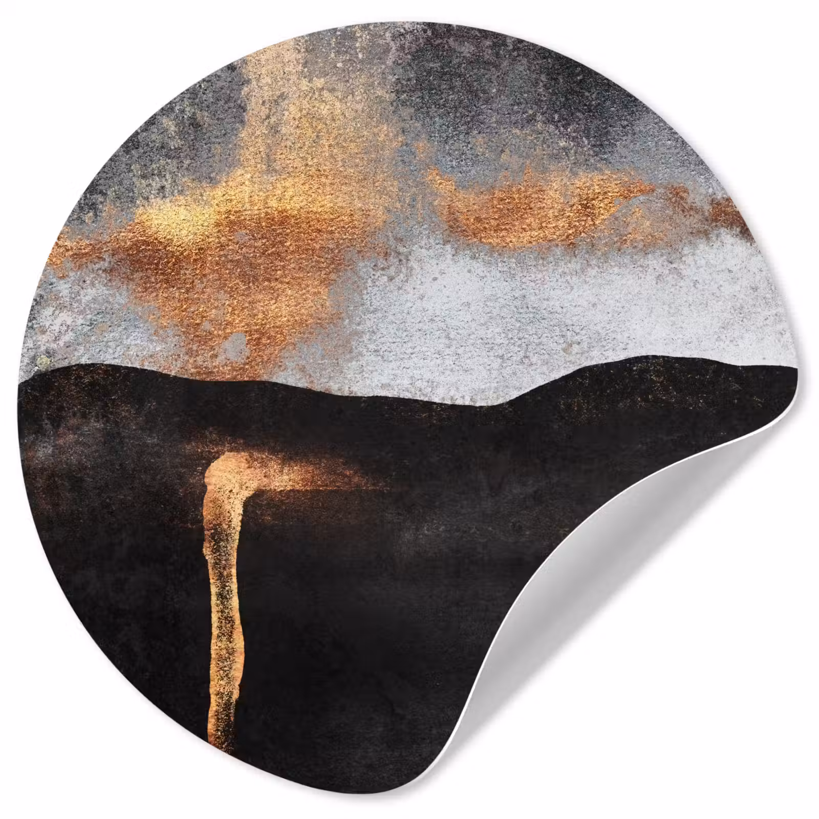 Behangcirkel - Abstract - Gold - Chic - Zwart - Grijs — 1