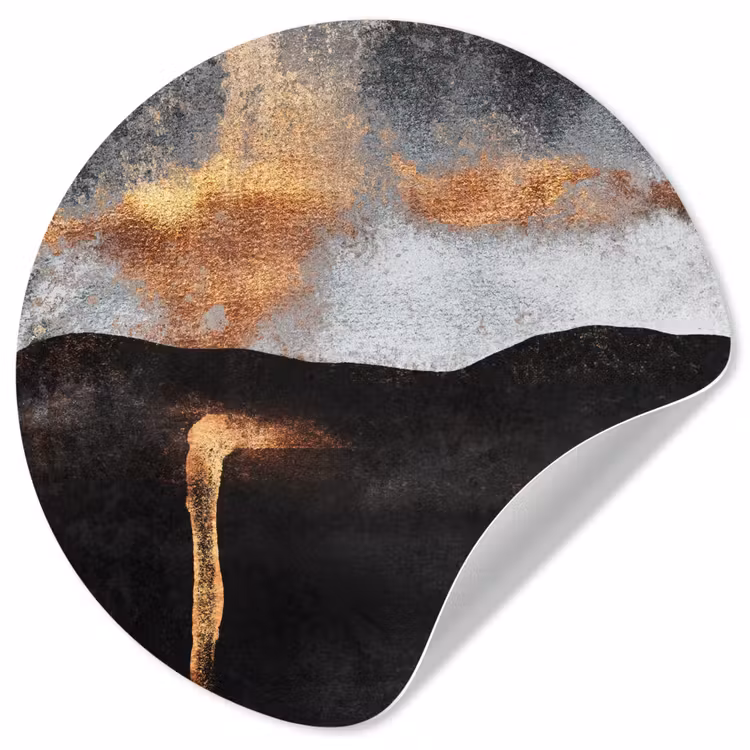 Behangcirkel - Abstract - Gold - Chic - Zwart - Grijs — 1