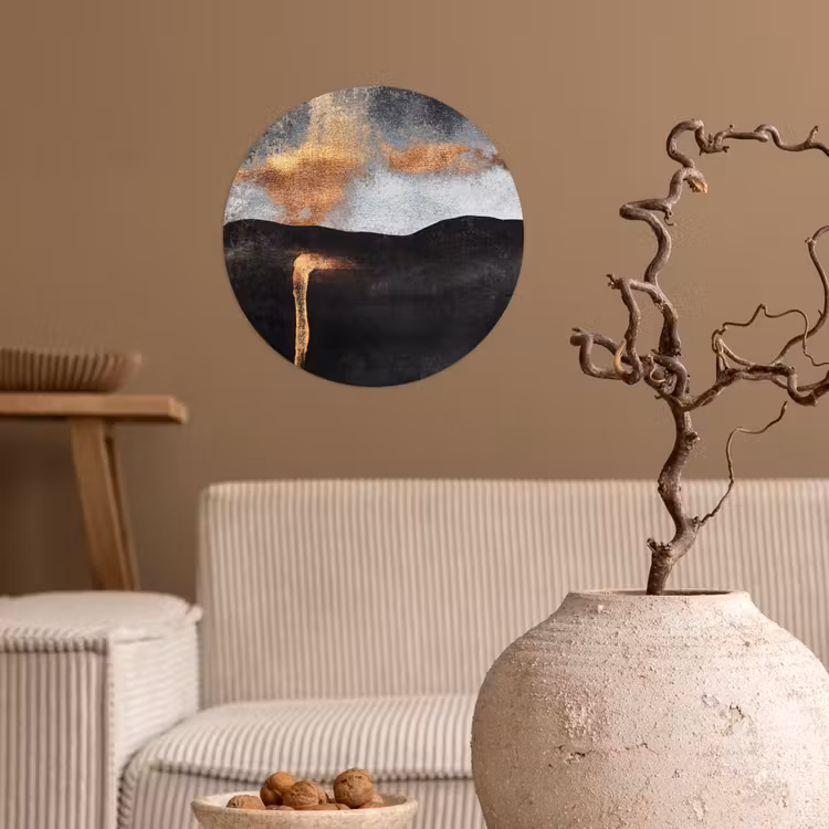 Behangcirkel - Abstract - Gold - Chic - Zwart - Grijs — 2