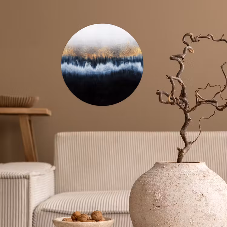 Behangcirkel - Abstract - Goud - Luxe - Blauw — 2