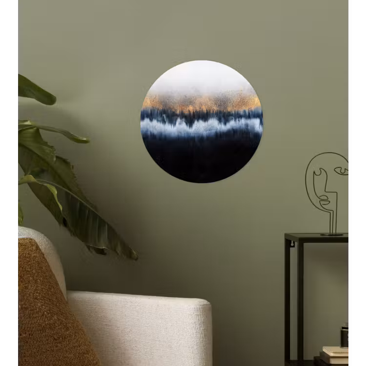 Behangcirkel - Abstract - Goud - Luxe - Blauw — 3