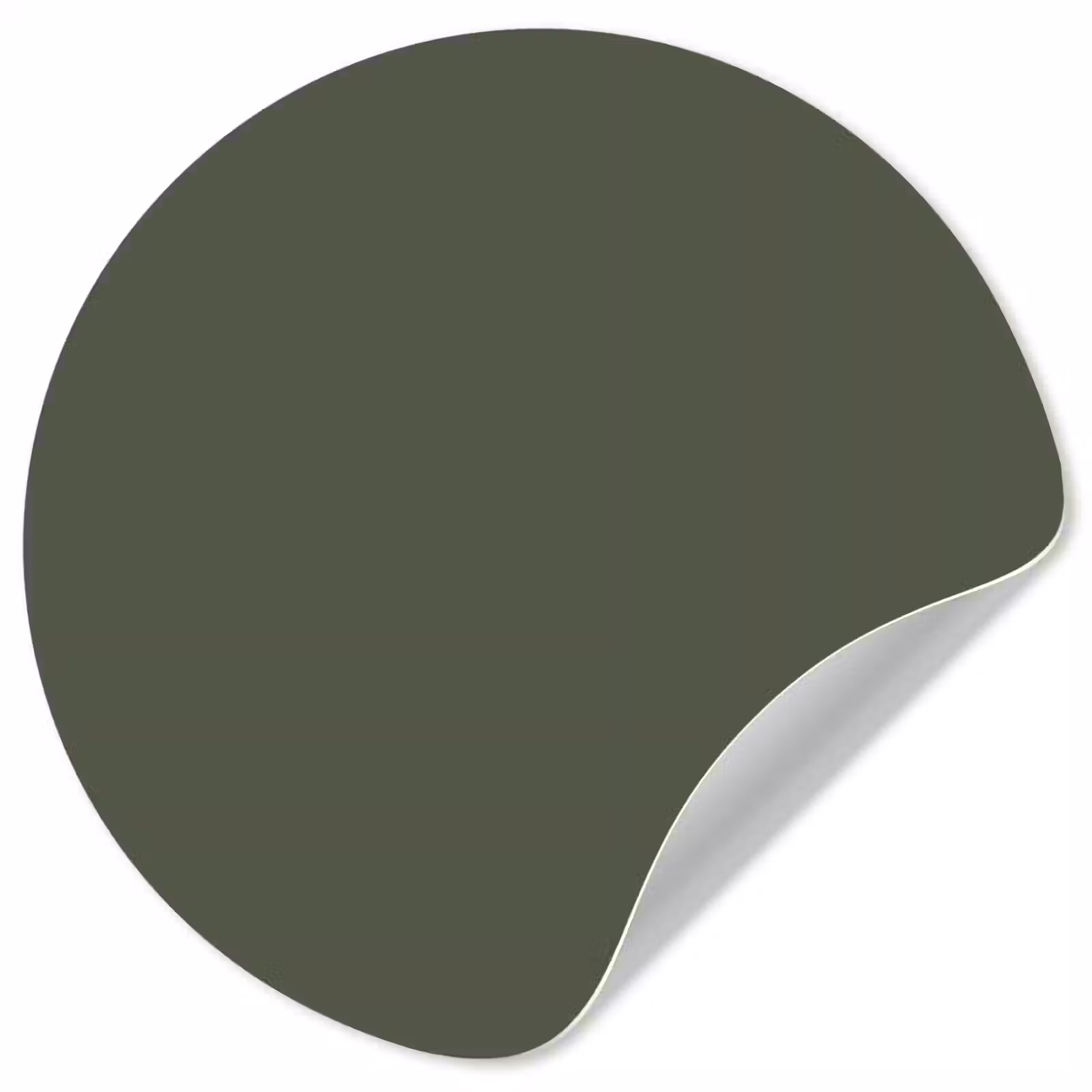 Behangcirkel - Groen - Effen kleur - Olijfgroen — 1
