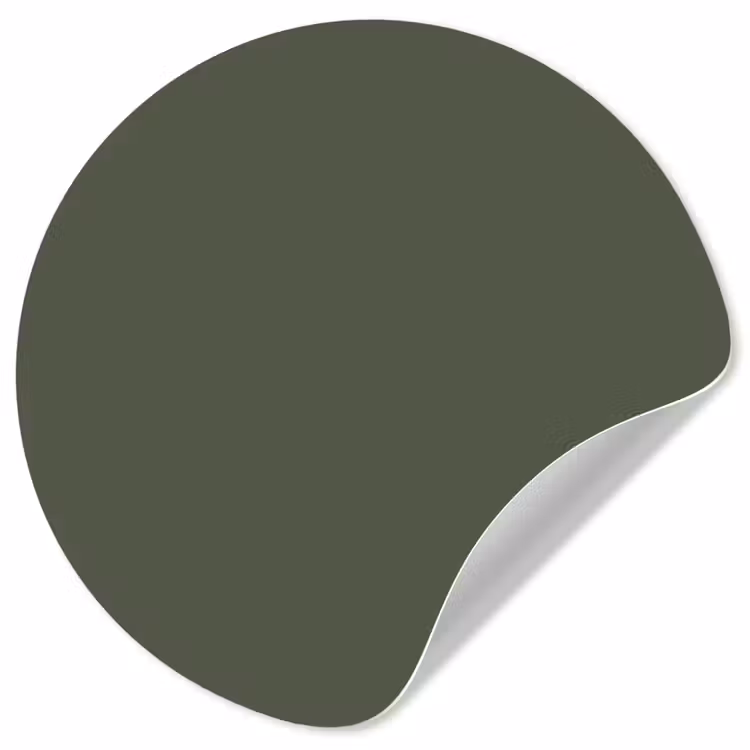 Behangcirkel - Groen - Effen kleur - Olijfgroen — 1