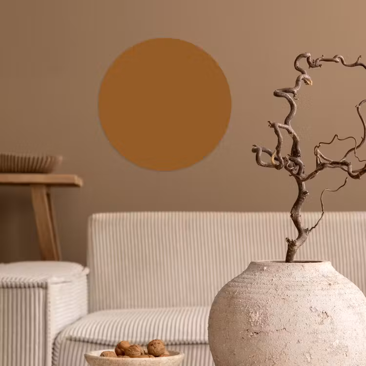Behangcirkel - Bruin - Aardetint - Effen kleur — 2