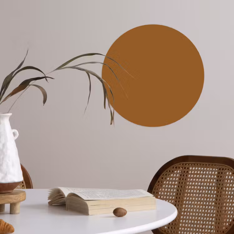 Behangcirkel - Bruin - Aardetint - Effen kleur — 4