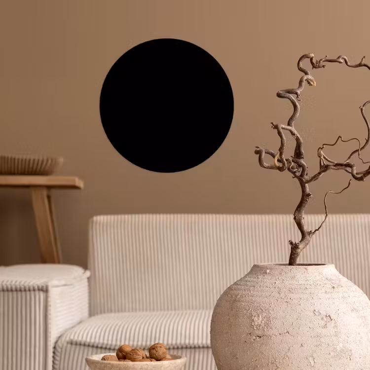 Behangcirkel - Zwart - Effen kleur — 2
