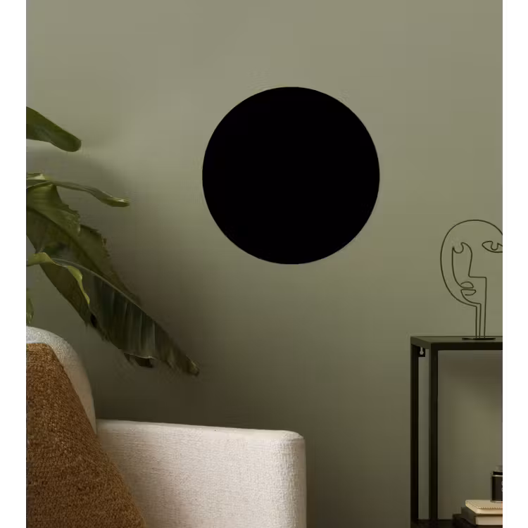 Behangcirkel - Zwart - Effen kleur — 3