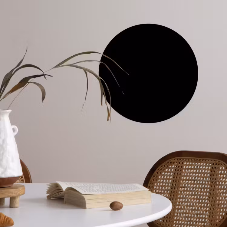 Behangcirkel - Zwart - Effen kleur — 4