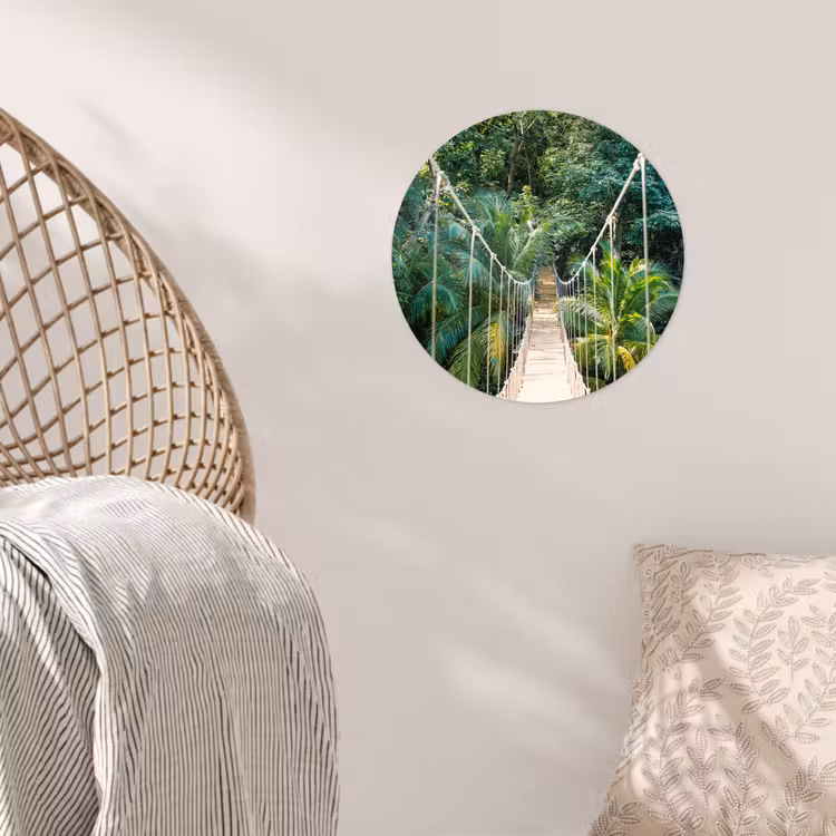Behangcirkel - Jungle - Palmboom - Brug - Natuur - Planten — 5