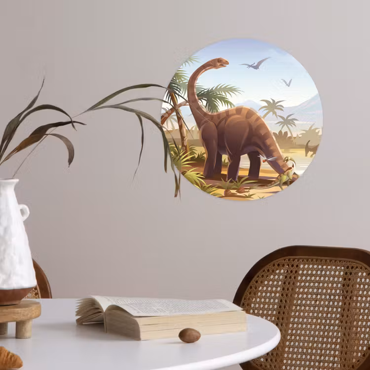 Behangcirkel - Dinosaurus - Landschap - Tropisch - Kinderen - Jongens — 4