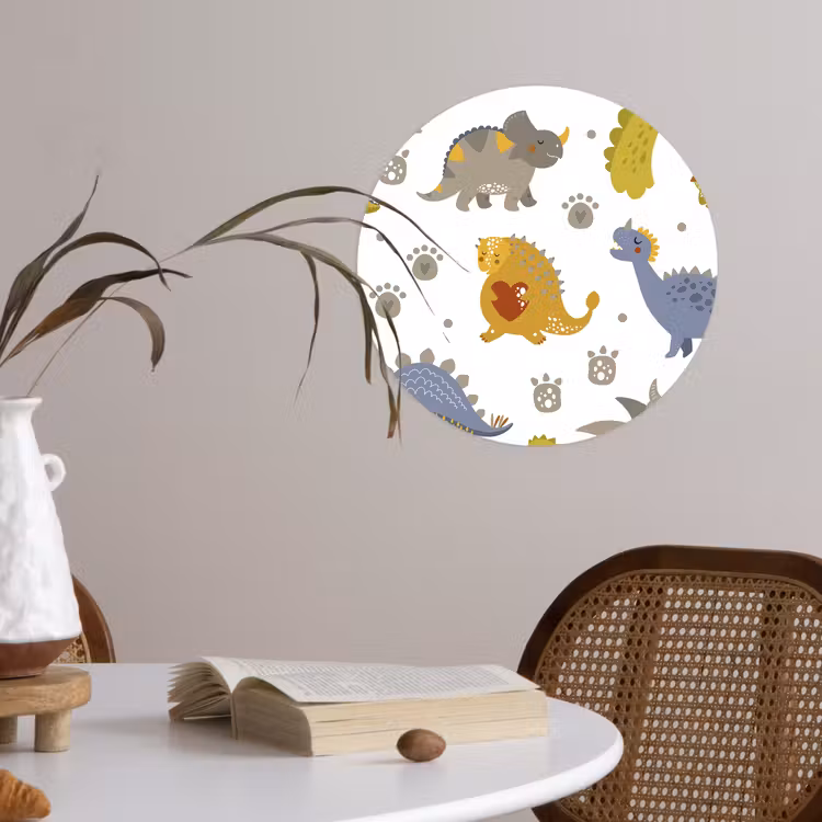 Behangcirkel - Dinosaurus - Kinderen - Design - Jongens - Meisjes - Kinderen — 4