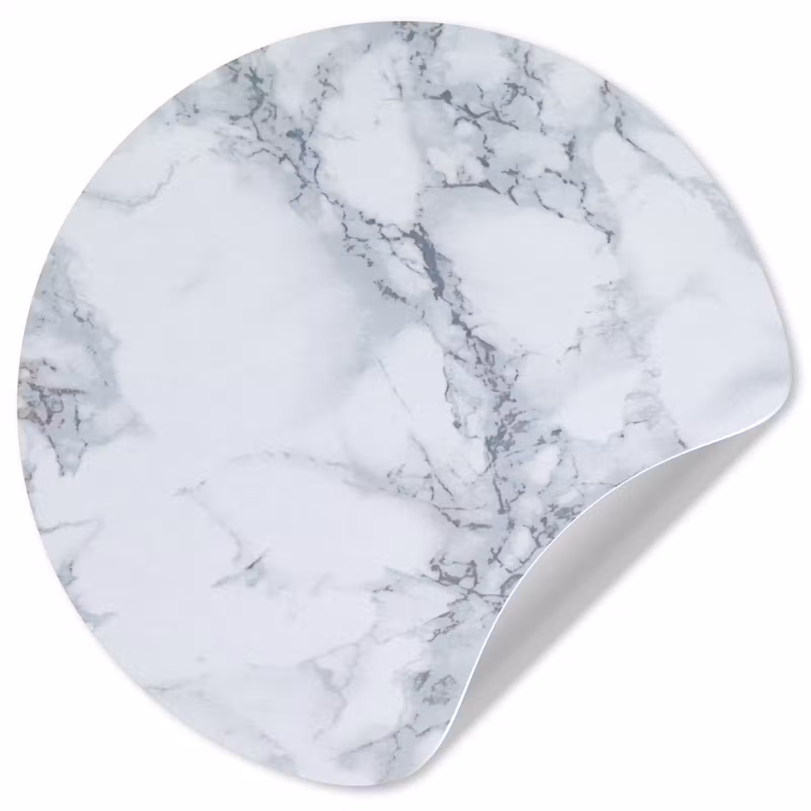 Behangcirkel - Marmer - Patroon - Gijs - Wit - Marmerlook - Luxe — 1