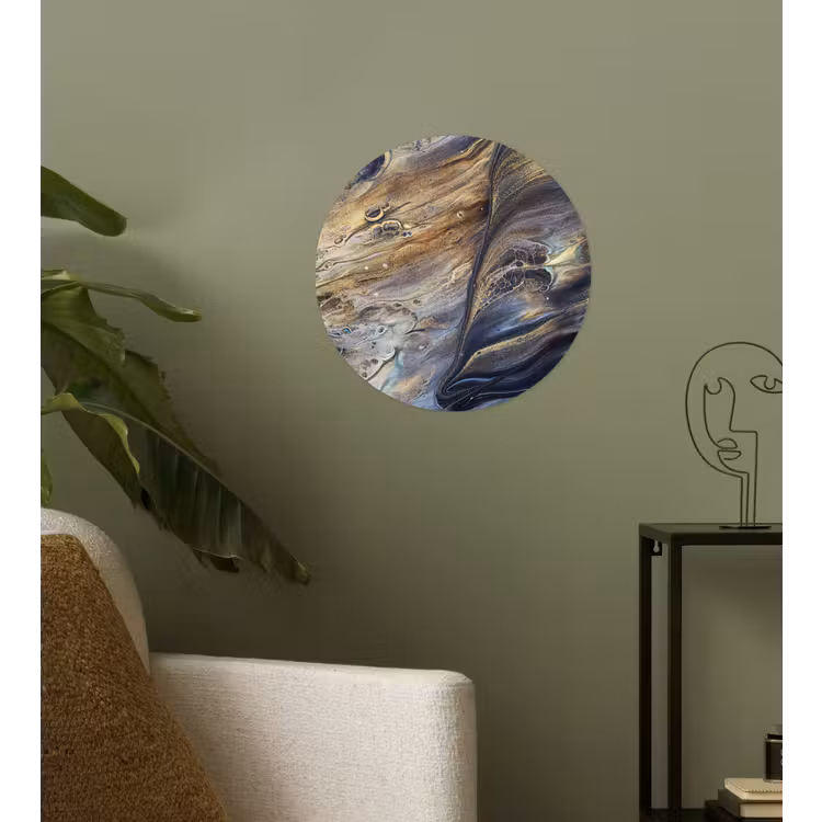 Behangcirkel - Marmer - Goud - Waterverf - Textuur - Marmerlook — 3