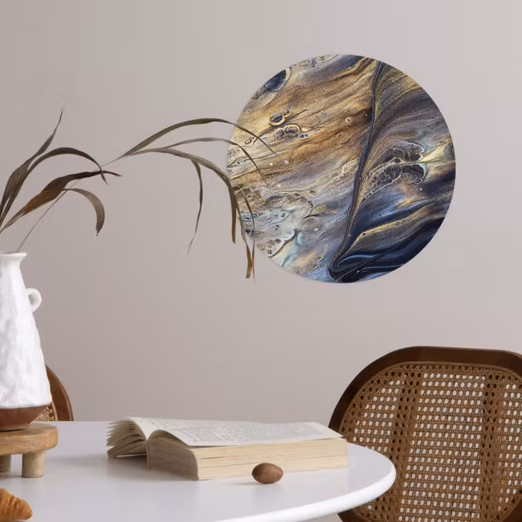 Behangcirkel - Marmer - Goud - Waterverf - Textuur - Marmerlook — 4