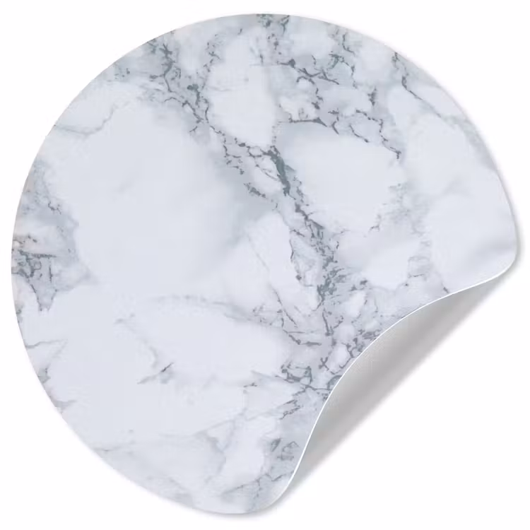 Behangcirkel - Marmer - Patroon - Gijs - Wit - Marmerlook - Luxe — 1