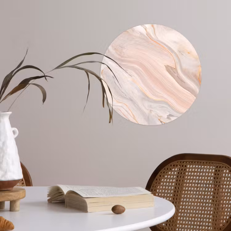 Behangcirkel - Marmer - Patroon - Pastel - Abstract - Marmerlook - Luxe — 4