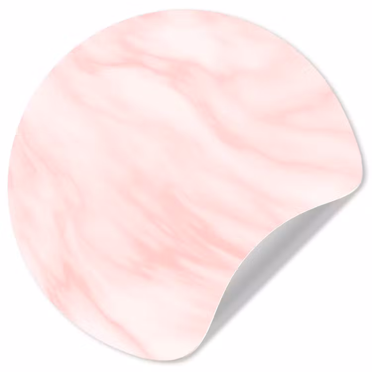 Behangcirkel - Marmer - Roze - Wit - Luxe - Marmerlook — 1