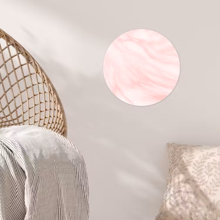 Behangcirkel - Marmer - Roze - Wit - Luxe - Marmerlook — 5