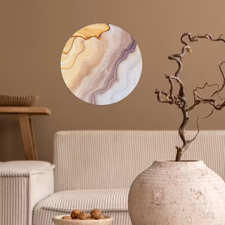Behangcirkel - Marmer - Textuur - Zandsteen - Goud - Marmerlook — 2