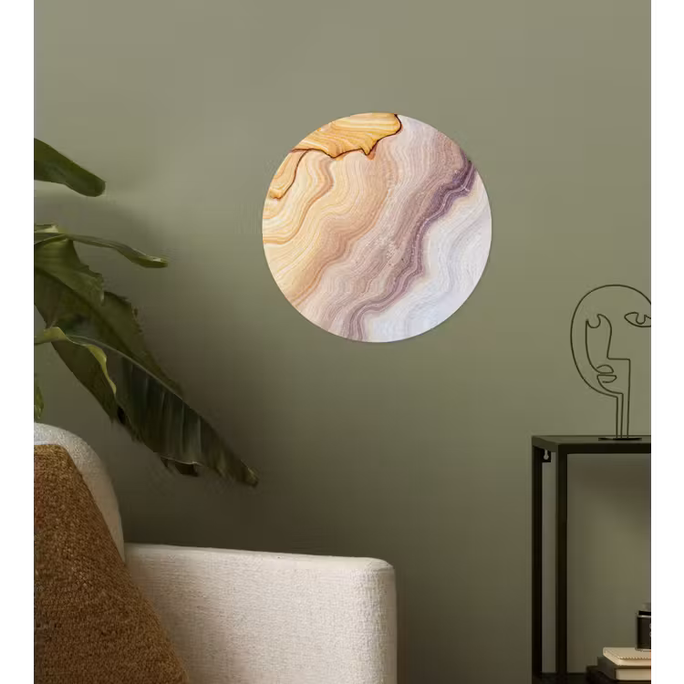 Behangcirkel - Marmer - Textuur - Zandsteen - Goud - Marmerlook — 3