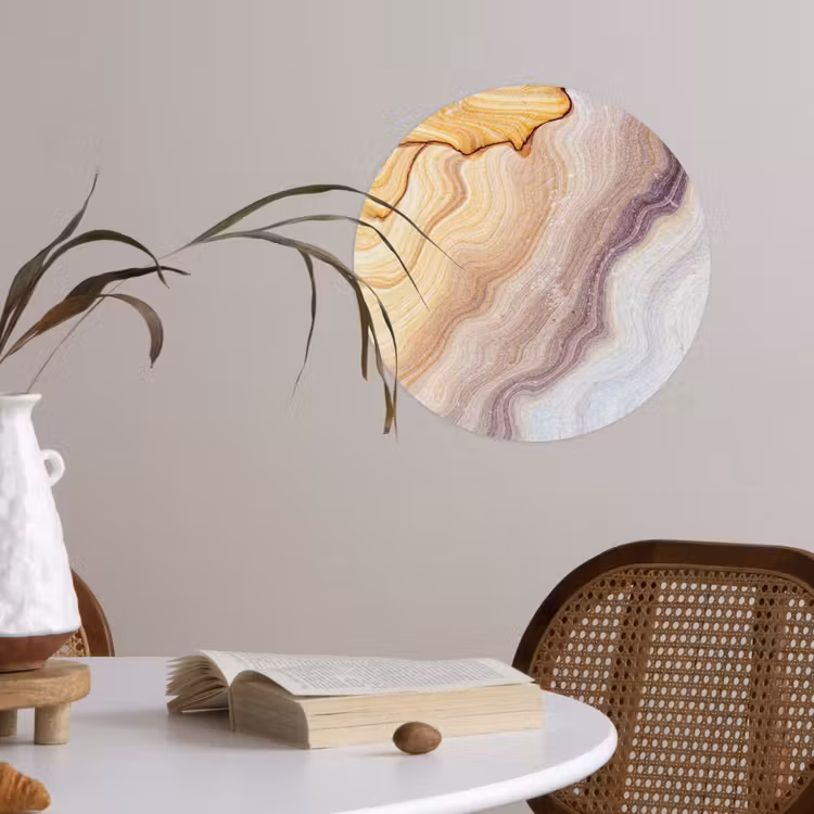 Behangcirkel - Marmer - Textuur - Zandsteen - Goud - Marmerlook — 4