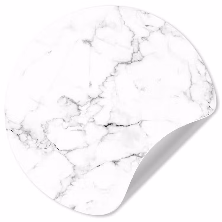 Behangcirkel - Marmer - Wit - Grijs - Luxe - Marmerlook - Structuur — 1