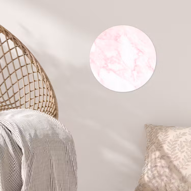 Behangcirkel - Marmer - Wit - Roze - Chic - Marmerlook — 5