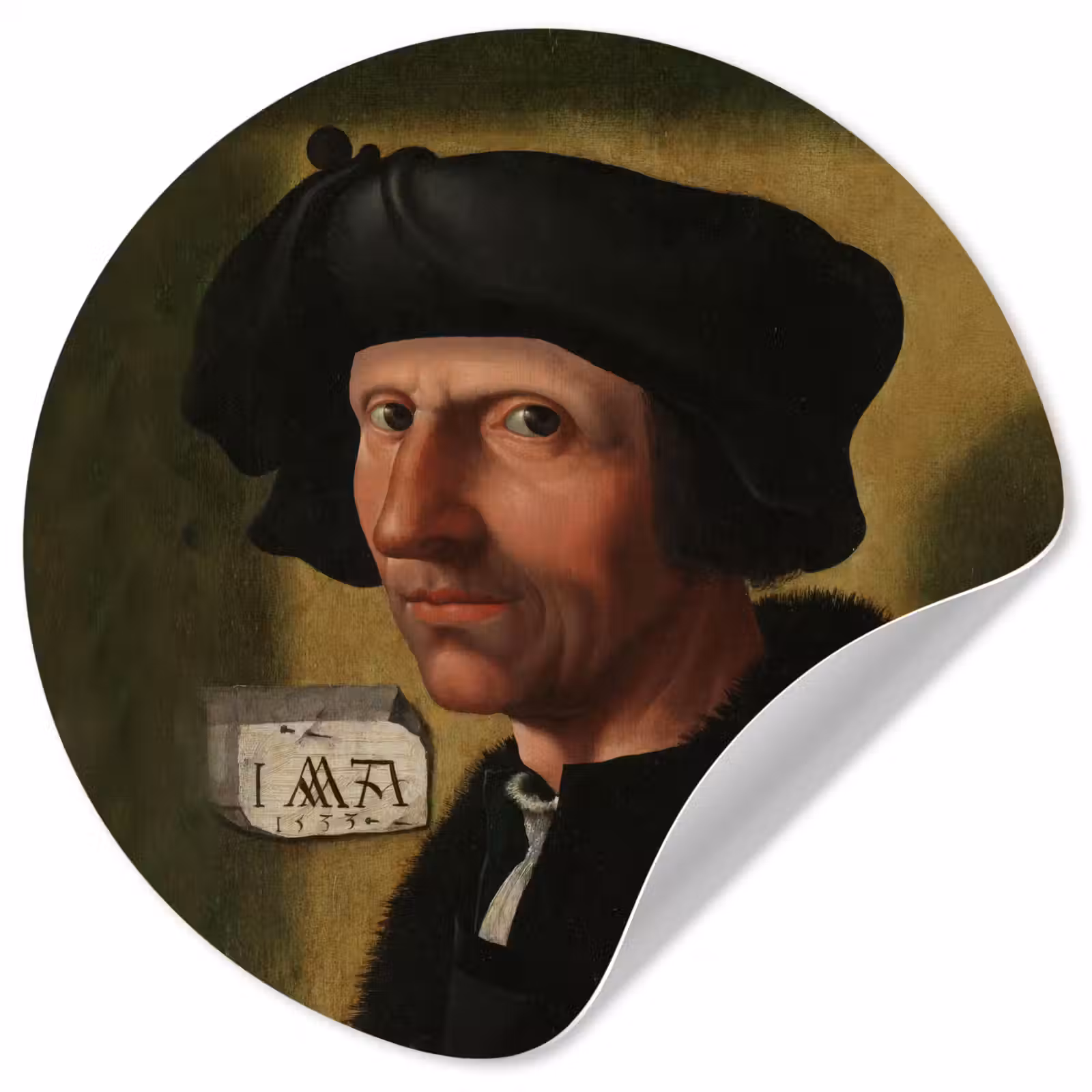 Behangcirkel - Portret van Jacob Cornelisz van Oostsanen - Schilderij van Jacob Cornelisz. van Oostsanen — 1