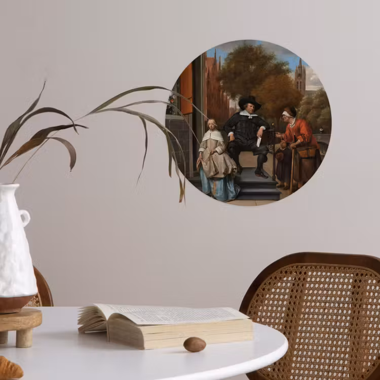 Behangcirkel - De burgemeester van Delft en zijn dochter - Schilderij van Jan Steen — 4