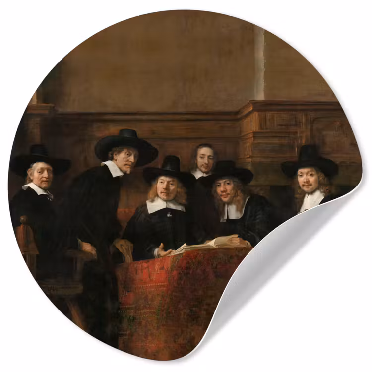 Behangcirkel - De staalmeesters - Schilderij van Rembrandt van Rijn — 1