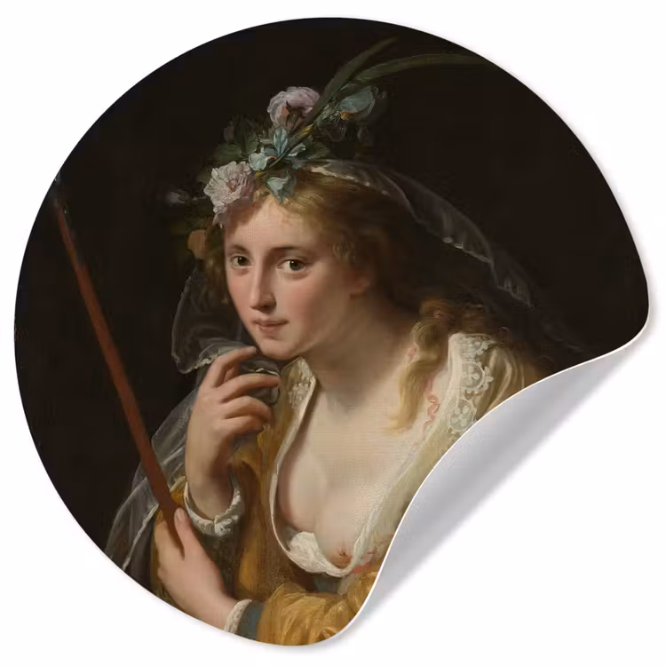 Behangcirkel - Een herderin - Schilderij van Paulus Moreelse — 1