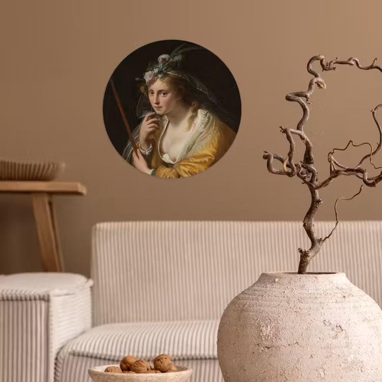 Behangcirkel - Een herderin - Schilderij van Paulus Moreelse — 2