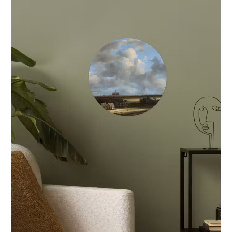 Behangcirkel - Gezicht op Haarlem met bleekvelden - Schilderij van Jacob van Ruisdael — 3