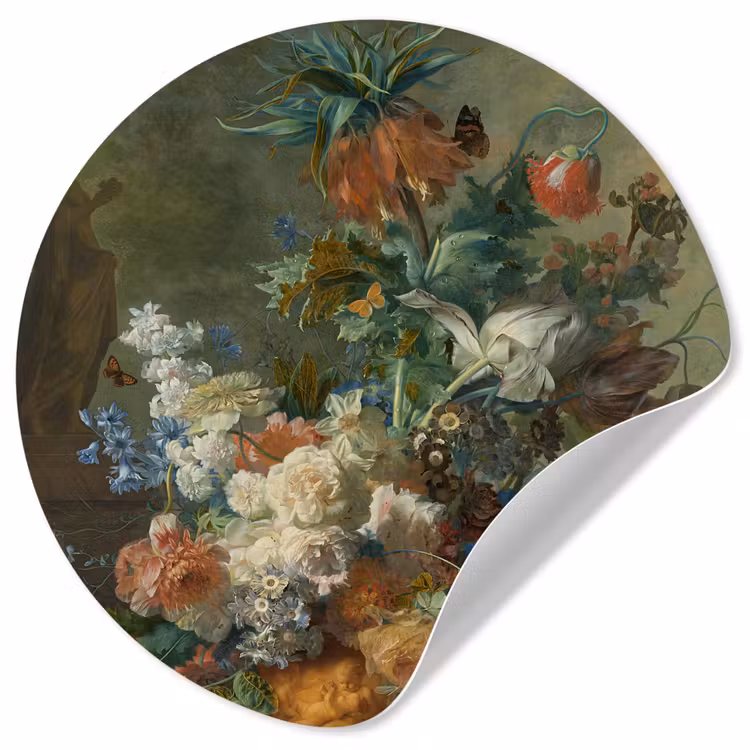 Behangcirkel - Stilleven met bloemen - Schilderij van Jan van Huysum — 1