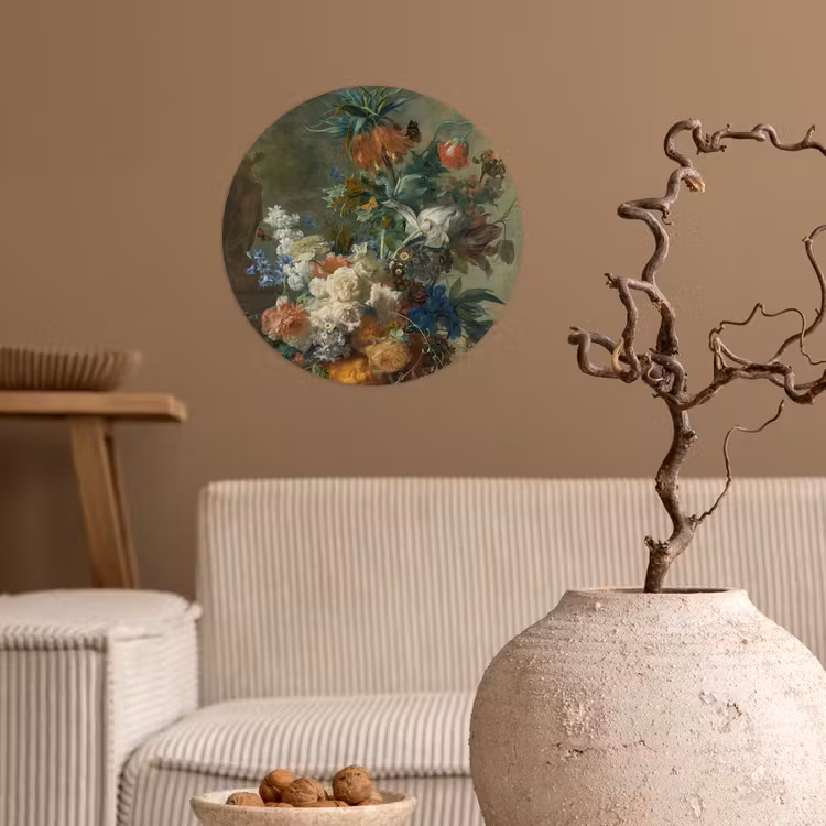 Behangcirkel - Stilleven met bloemen - Schilderij van Jan van Huysum — 2