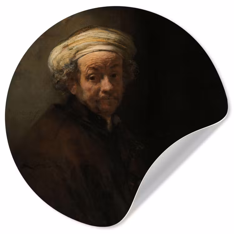 Behangcirkel - Zelfportret als de apostel Paulus - Schilderij van Rembrandt van Rijn — 1