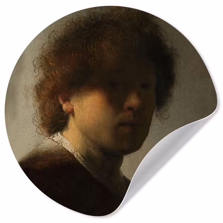 Behangcirkel - Zelfportret van Rembrandt - Schilderij van Rembrandt van Rijn — 1