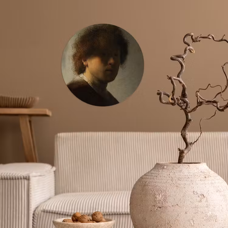 Behangcirkel - Zelfportret van Rembrandt - Schilderij van Rembrandt van Rijn — 2