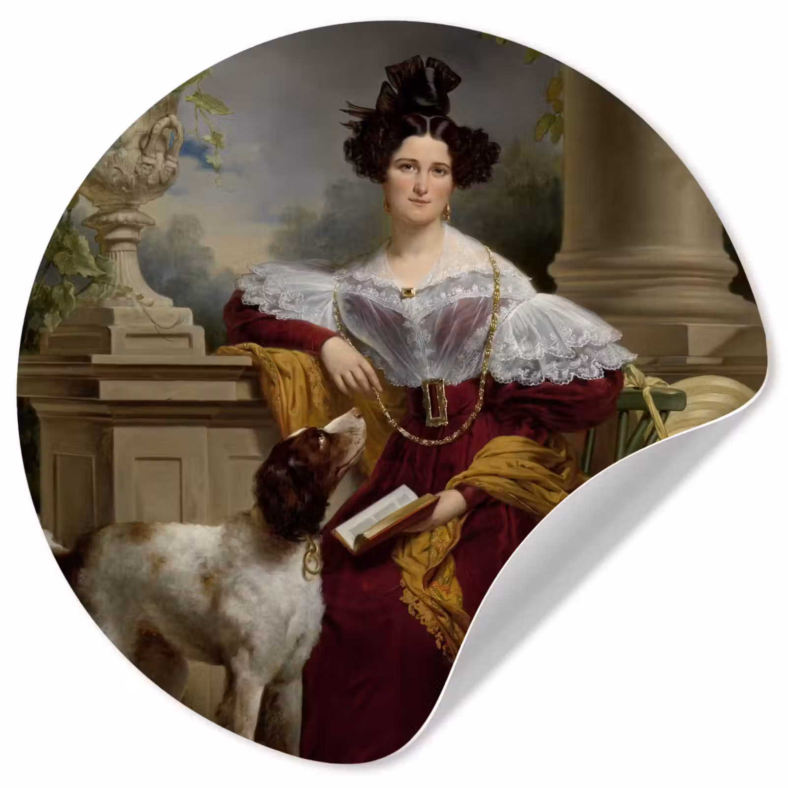 Behangcirkel - Portret van Alida Christina Assink - Schilderij van Jan Adam Kruseman — 1