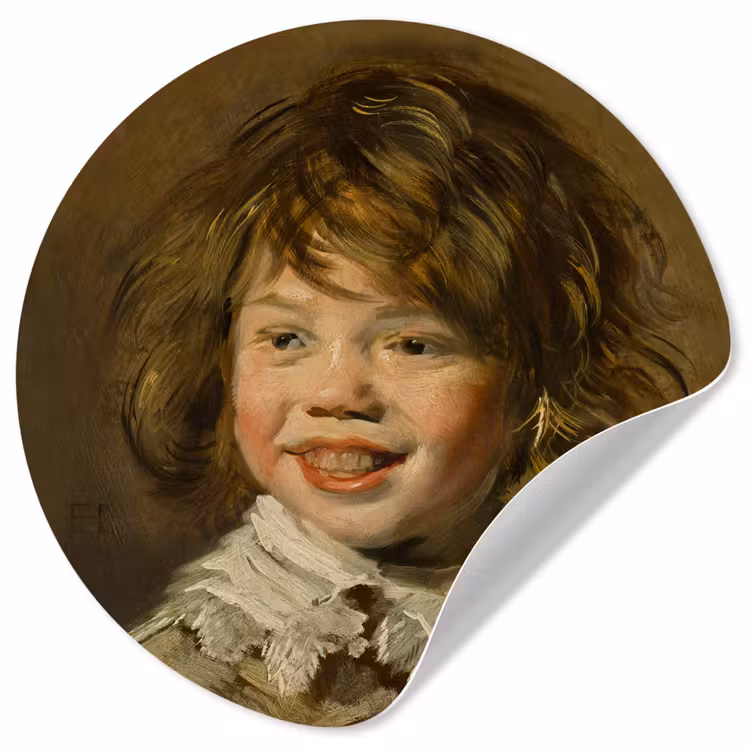 Behangcirkel - Lachende jongen - Schilderij van Frans Hals — 1