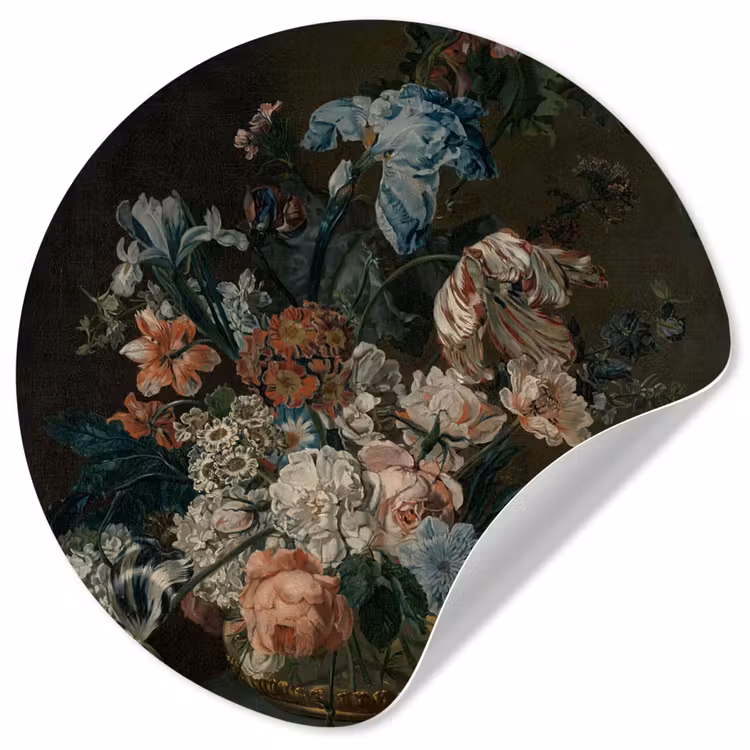 Behangcirkel - Stilleven met bloemen - Schilderij van Cornelia van der Mijn — 1