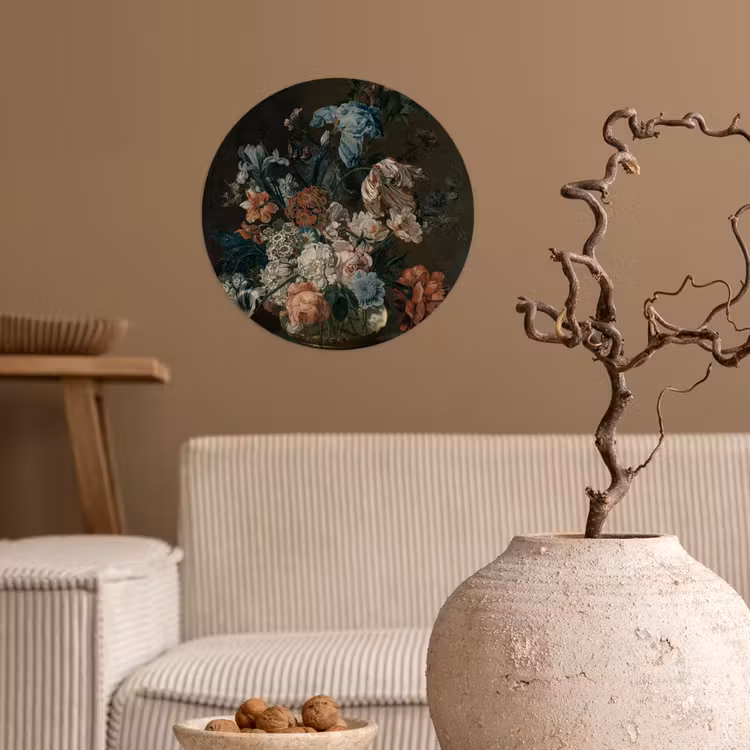 Behangcirkel - Stilleven met bloemen - Schilderij van Cornelia van der Mijn — 2
