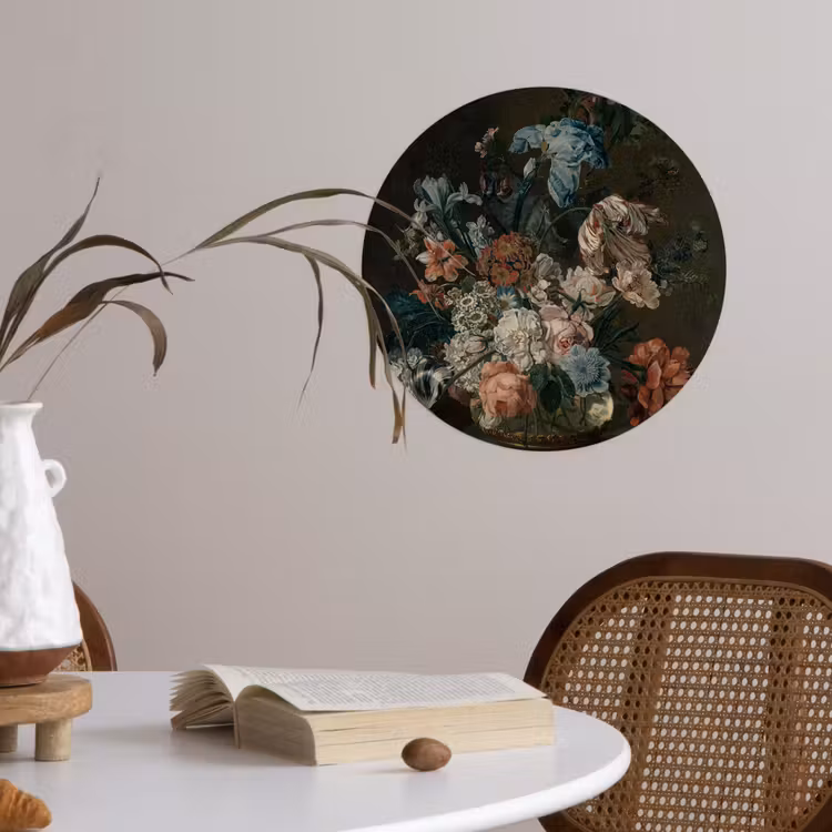 Behangcirkel - Stilleven met bloemen - Schilderij van Cornelia van der Mijn — 4