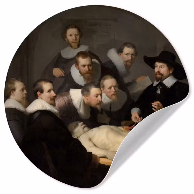 Behangcirkel - De anatomische les van Dr. Nicolaes Tulp - Schilderij van Rembrandt van Rijn — 1