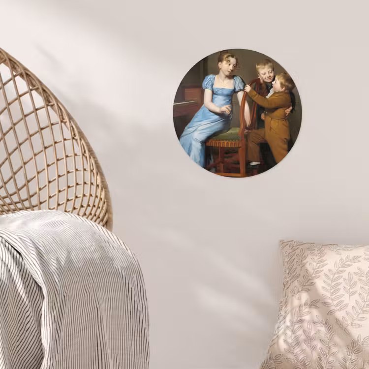 Behangcirkel - Het gestoorde pianospel - Schilderij van Willem Bartel van der Kooi — 5