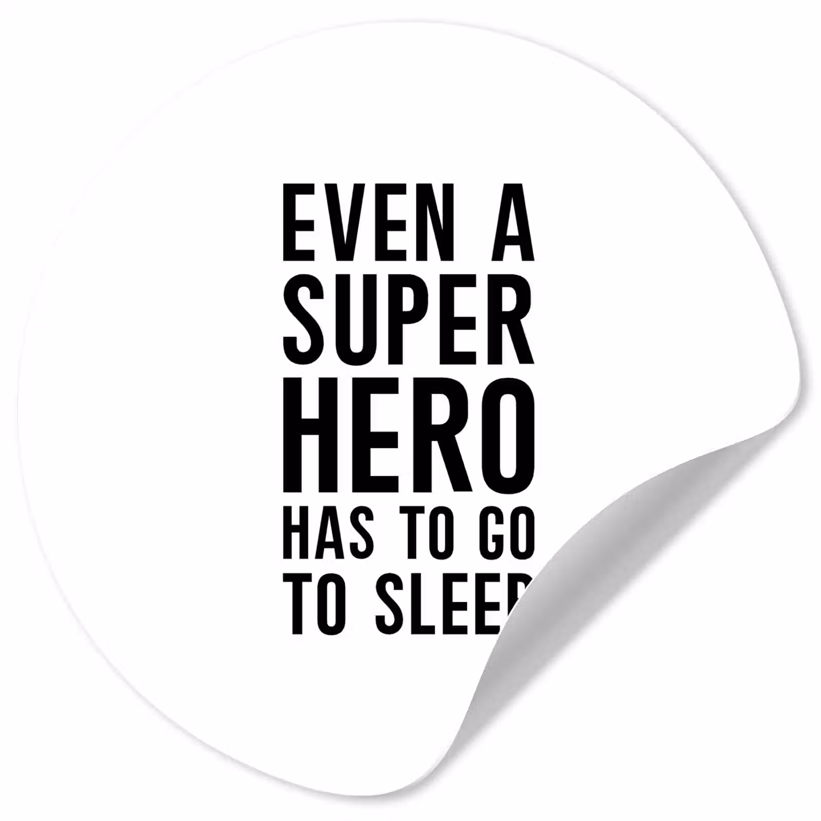 Behangcirkel - Quotes - Jongens - Even a super hero has to to go sleep - Spreuken - Kinderen — 1
