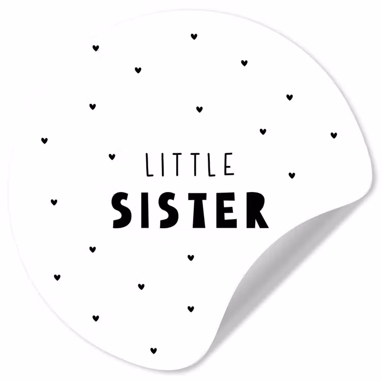Behangcirkel - Meisjes - Zusje - Little sister - Spreuken - Quotes — 1