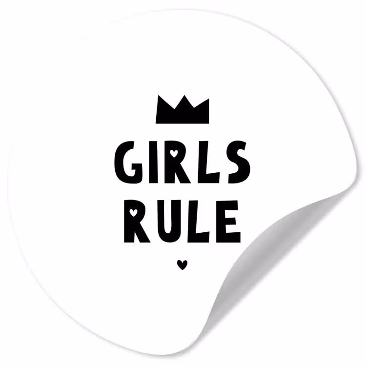 Behangcirkel - Quotes - Kinderen - Meisjes - Girls Rule - Spreuken — 1