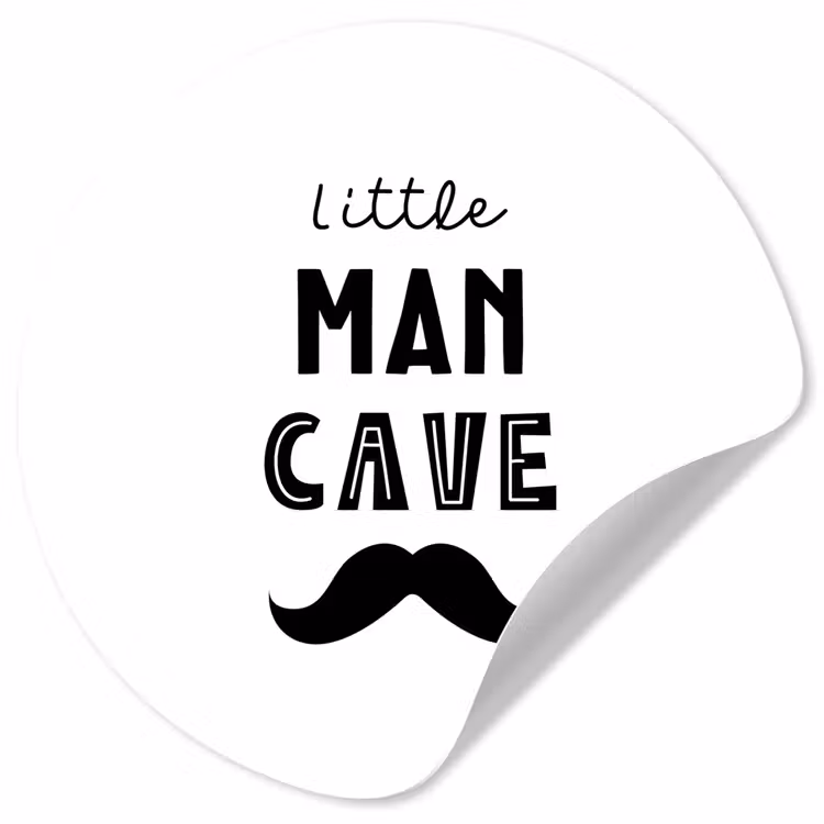 Behangcirkel - Quotes - Little man cave - Spreuken - Jongens - Kind — 1