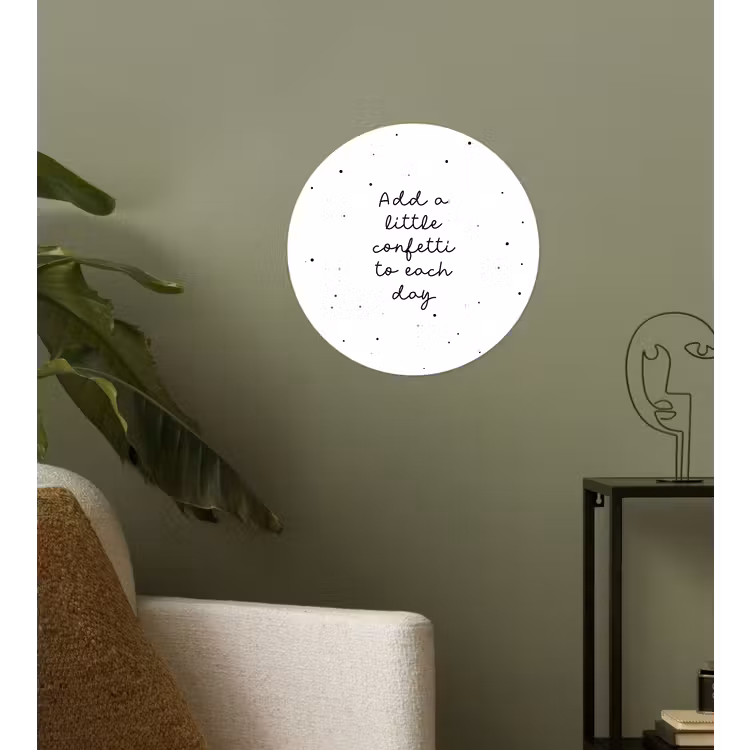 Behangcirkel - Quotes - Spreuken - Add a little confetti to each day - Meisje - Kinderen — 3
